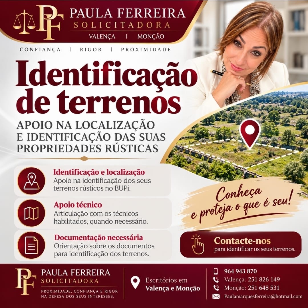 Como identificam os meus terrenos rústicos?