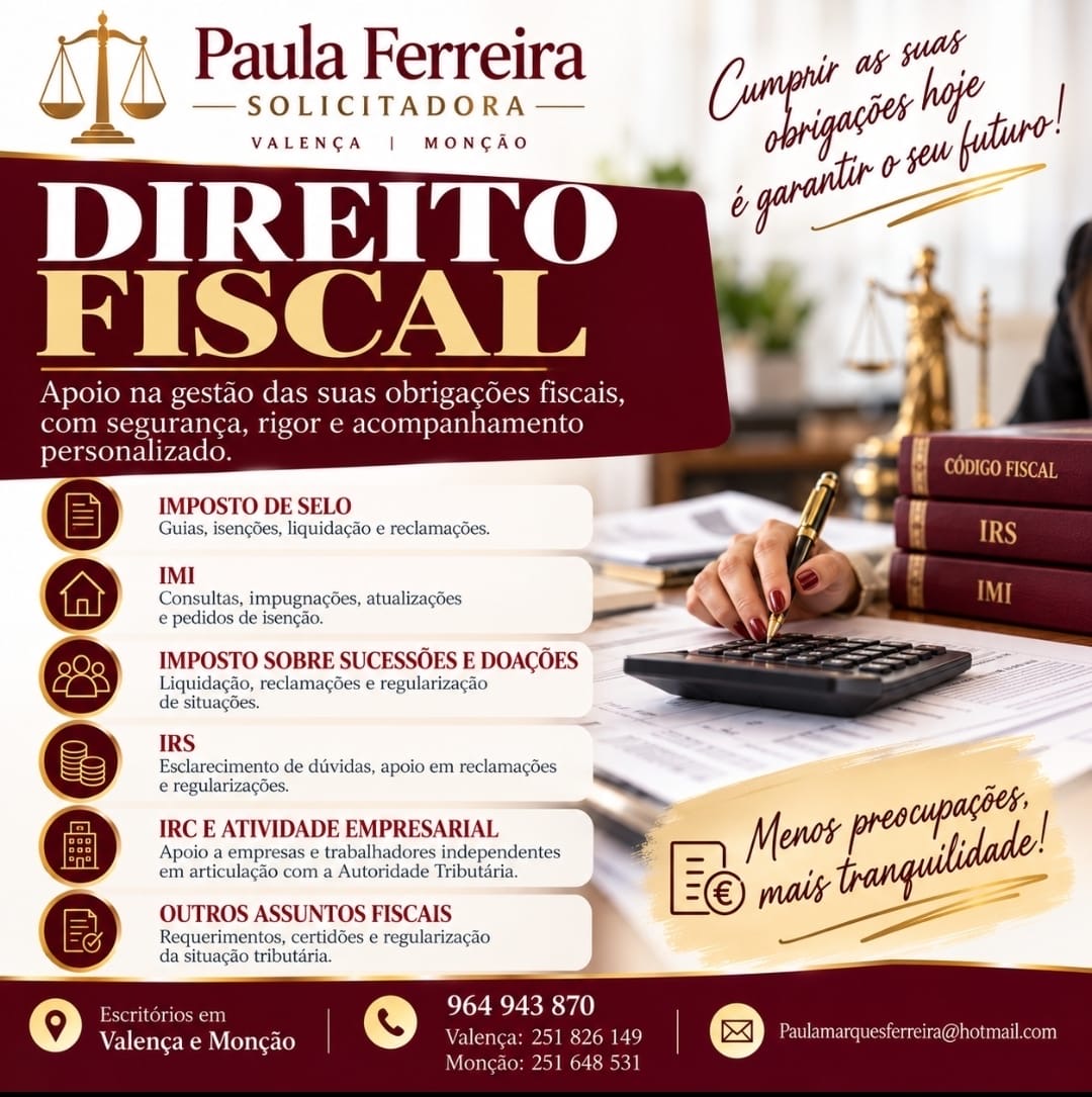 Que apoio dão em questões fiscais?