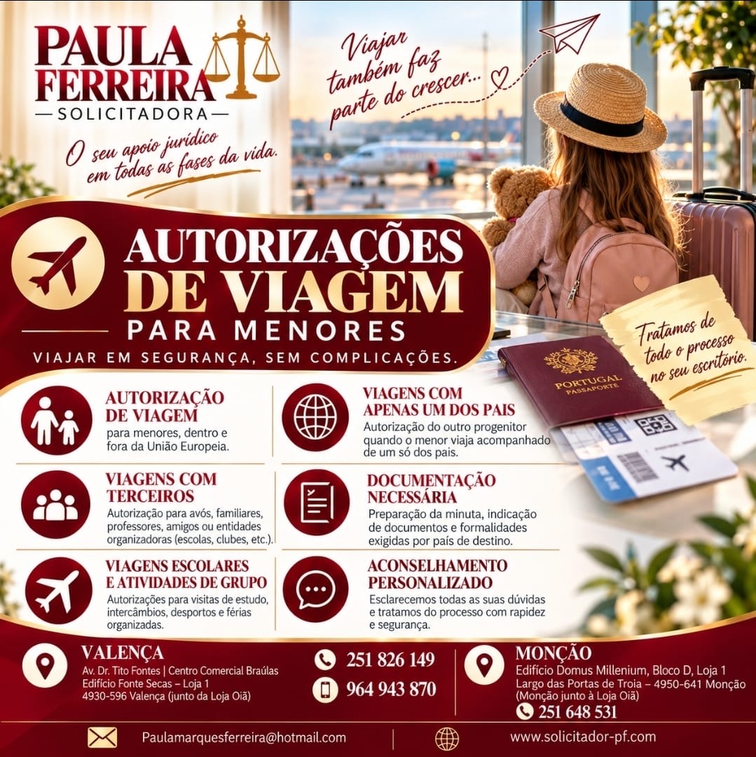 Um menor pode viajar só com um dos pais ou com terceiros?